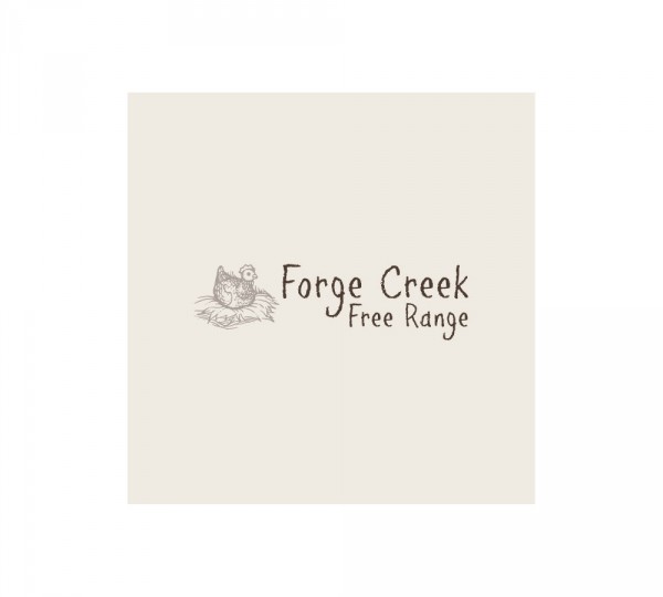 Creek Free Range Logo Snowy Mountains Design